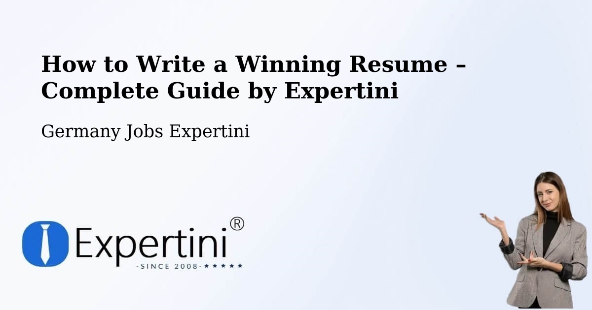 Resume Writing Guide for Job Seekers – Rastede - Rastede, Germany Jobs Expertini