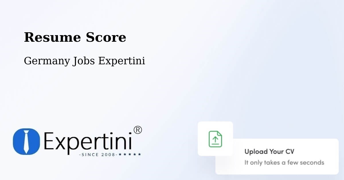 Resume Score & Job Description Match Tool – Rastede - Germany Jobs Expertini